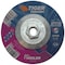 Weiler 5 in Dia, 1/4 in Thick, 5/8 in-11 UNC Arbor Hole Size, Ceramic, 24 Grit 58328 - alternate 1